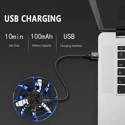 Spinner Fidget Volador Drone Bola UFO Estrés Enfoque Mano Diversión Juguete LED para Niños y Adultos